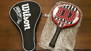 New Wilson Champ Killer Grit Platform Tennis Paddle 355 grams 4 1/4" with case