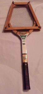 Vintage Wilson Wood Jack Kramer Pro Tennis Racquet & Press Rarer Green excellent