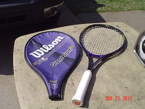 Wilson Grand Slam 110 SPS Tennis Racquet w Cover and 4 3/8 Pro Overwrap Grip