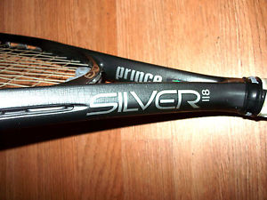 Prince EXO3 Silver 118 Tennis Racquet 285 Racket 8.8 oz. 1650 Power Holes 4 3/8