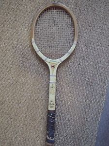 VINTAGE WILSON ALICE MARBLE SIGNITURE MODEL WOOD TENNIS RACQUET