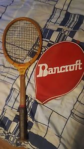 Bancroft Aussie, Vintage Wooden Tennis Racket with headcover