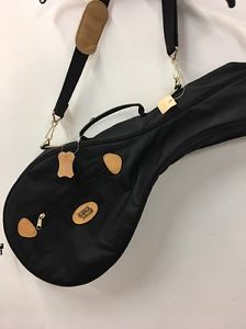 Executive Members Racket Carrying Bag with Leather Trim Adj. Strap+ Handle