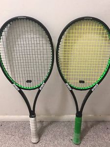 Two Prince Tour 95 Textreme Tennis Racket 4 3/8 Grip