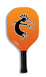 Pickleball paddle used 3 times; Impressive orange with kokopelli design