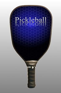 Pickleball Paddle -Chrome Letters with  Large Blue Sweetspot