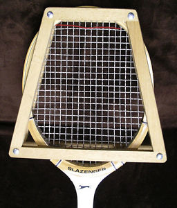 SLAZENGER Tournament WOODEN TENNIS RACKET Fibre Armoured 4 3/4" M w/ Head Frame