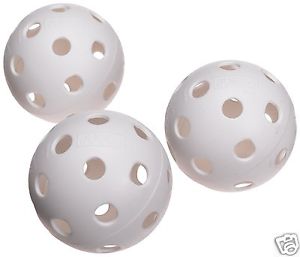 100 Athletic Specialties 9" White Baseball Whiffle Practice Poly Balls