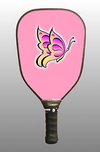 Pickleball Paddle - T200 Butterfly On Pink - Extra Large Sweet Spot