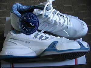 Wilson Rush Pro 2.0 SIZE 10 MENS TENNIS SHOE, White/Ice Grey/Blue