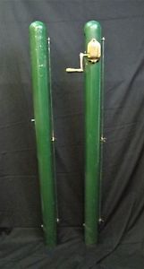 Vintage Pair Tennis Net Standards Stretcher Posts The Ladye Winder