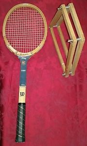 Vintage WILSON Classic (4 3/8) Strata-Bow BILLIE JEAN KING Tennis Racket & Cover