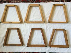 Lot of 6 (six) Vintage / Antique Wooden Presses  - for tennis racquets / rackets