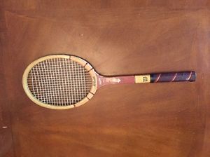 Vintage Wilson Wood Tennis Racquet - Tony Trabert With His Picture On The Handle