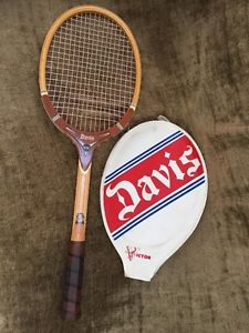 Vintage Tad Davis Hi-Point Wood Tennis Racquet 5L Custom Made In USA W/ Cover