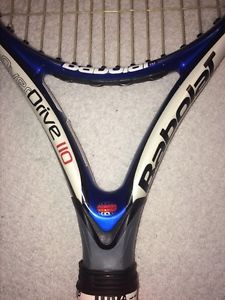 BABOLAT OVERDRIVE 110 TENNIS RACQUET RACKET STRUNG 4-1/4 FRANCE PINK GRIP