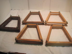 OLD WOOD-WOODEN 5 TENNIS RACQUETS COVERS PRESSES
