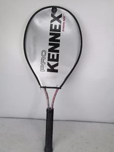 Vtg Pro Kennex Junior Ace Mid Size Aluminum Tennis Racket 4 1/8" Grip W/ Cover