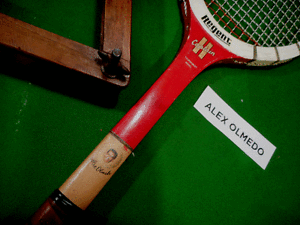 VINTAGE REGENT WOOD TENNSI RACKET THE CAPTAIN FROM PERU wins WIMBLEDON 1959