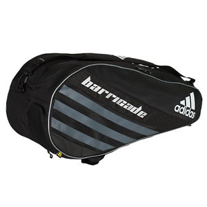 Barricade IV Tour 6 Pack Tennis Bag Black and Dark Silver