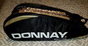 Donnay Six Pack Bag With Backpack Straps In Black/Gold/White - Brand New