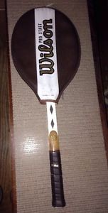 Vintage Wilson Pro Staff Jack Kramer Size 4 1/2" Wood Tennis Racket W/ Cover