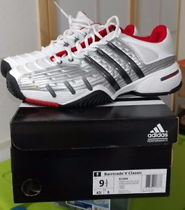 Men's Adidas Barricade V Classic tennis shoe, 9.5 (brand new in box), FREE SHIP