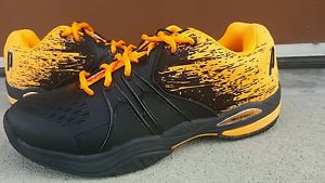 New! Mens PRINCE "WARRIOR LITE" Lightweight TENNIS SHOES Black/Electric Orange 9