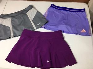 Lot of 3 Women Nike Dri-Fit & Adidas Size Small Tennis Running Skirt/Skort/Short