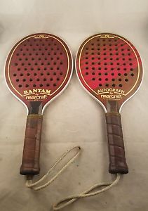 2 Vintage Bantam/Autograph  Paddleball Paddles By Marcraft APTA Approved