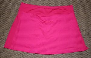 Inphorm Reddish Pink Striped Tennis Skort Women's Size Medium