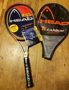 Head Ti. carbon 5000 mid plus soft grip tennis racket w/cover and cd