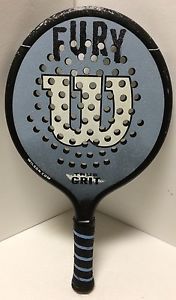 Wilson Fury 4 1/2 Platform Tennis Paddle Racket Racquet Ball True Grit  Used