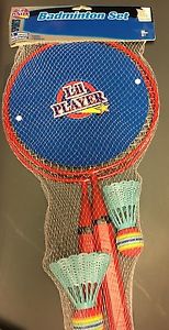 Kids Children's Lil Player Badminton Set 2 rackets & 2 Shuttlecocks birdies