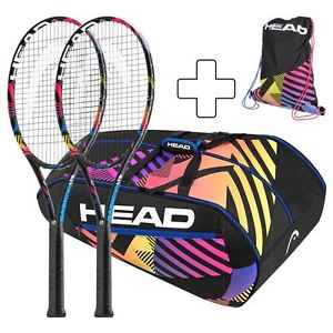 2x HEAD Graphene XT Radical MP LTD 4 1/4" Unstrung + 1x RH12 Radical LTD Bag