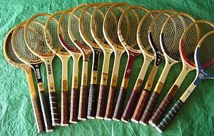 Vintage Retro Madera Raqueta De Tenis Slazenger,Dunlop,Wilson,Sondico,