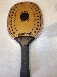 Vintage Marcraft Black Beauty Paddle Ball Racquet Ball Paddle