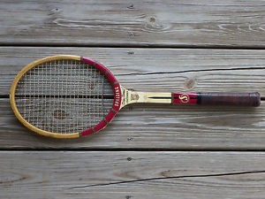 Vintage Spalding "Dennis Ralston Contender" Wooden Tennis Racket-Belgium