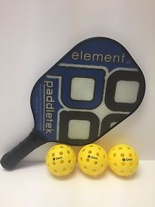 PADDLETEK ELEMENT WITH 3 ONIX PURE 2 BALLS FREE SHIPPING