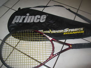 Prince Thunder Strike Titanium OS 110 Tennis Racket Racquet Grip 4 5/8 VTG RARE