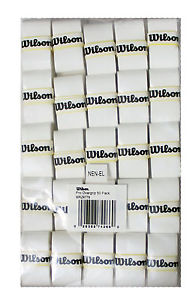 WILSON PRO OVERGRIP PLAYER WHITE (50 PACK) TENNIS GRIP NEW