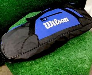 Lightly Used Wilson Tennis Equipment Bag Multi Racket Storage Carry Case Blue