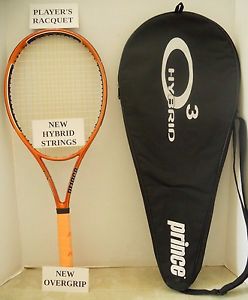 Prince O3 Speed Port Tour MP 97 Tennis Racquet 4 3/8-NEW HYBRID STRINGS/OV.GRIP