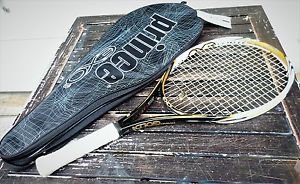 Prince EXO3 Hybrid GOLD 107 Oversize Tennis Racquet STRUNG 4.5" image 1