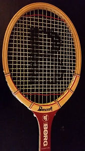BJORN BORG BANCROFT Signature Model Collectible Wood Tennis Racket