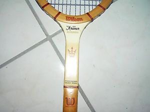 Wilson Jack Kramer WOOD Autograph Tennis Racket USA Rare Vtg Racquet 4 5/8 Nice