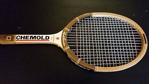 Vintage Rod Laver Professional WOOD Tennis Racket By CHEMOLD - Perfecto Strings