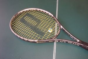 Prince Black Team EXO3 100 sq in  Tennis Racquet 4 3/8 "VERY GOOD"