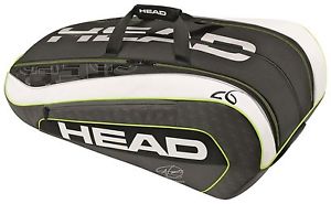 Head Tennis Bag Racket 12 Racquet Climate Control Backpack Removable Wet Bag