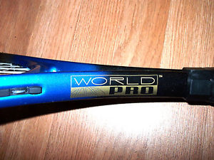 Spalding World Pro Tennis Racquet Power Beam Design Racket Vtg Mid Plus 4 1/2